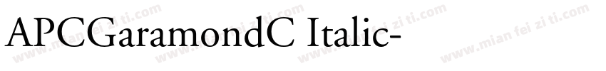 APCGaramondC Italic字体转换
